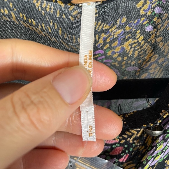 NWT Free People Sheer Layered Mini Dress Long Sleeves Collared Button Down - Picture 9 of 13